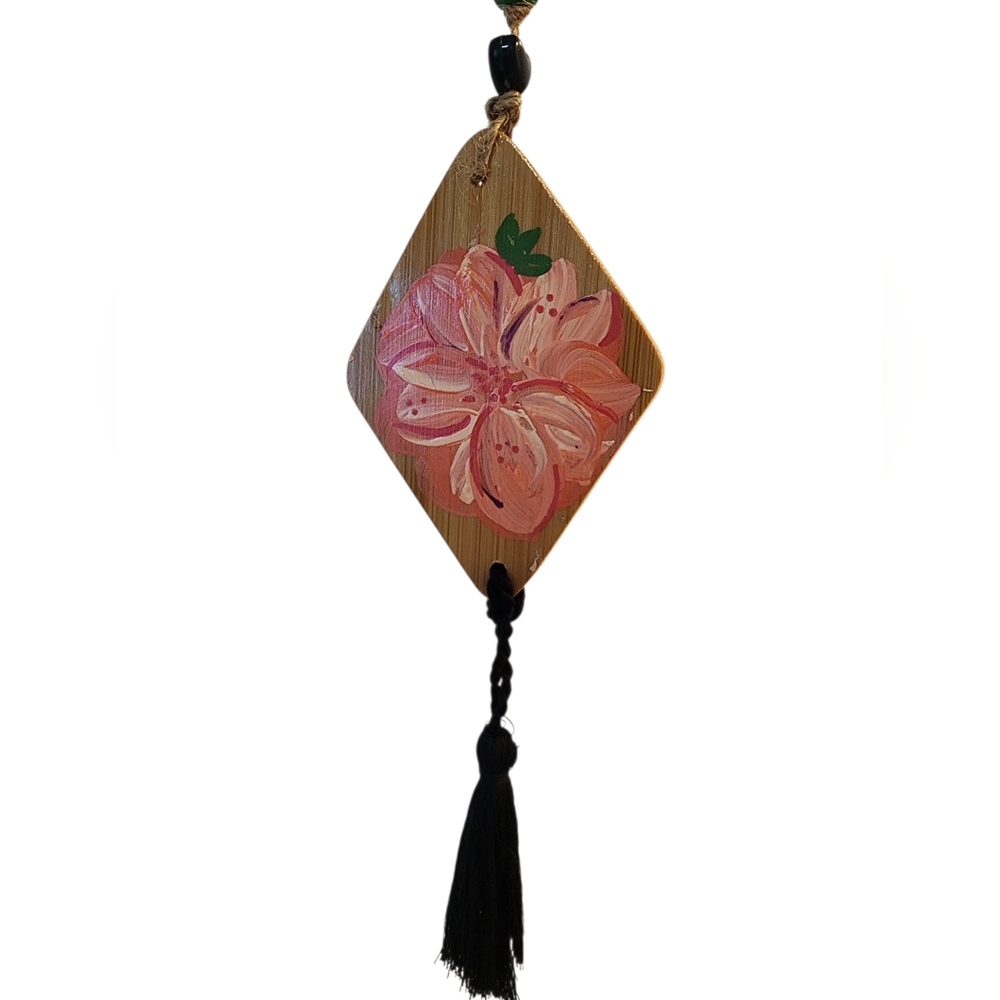 Floral Cauldron Hanging Decor with Tassel - Picture 5 of 6